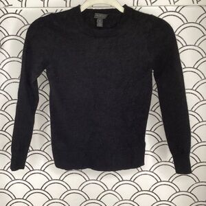 Saks Fifth Avenue Black Ribbed Sweater – Size Small Petite